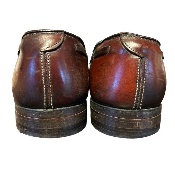 Vtg Johnston Murphy Burgundy Shell Cordovan Tassel Apron Toe Loafers Mens 9 C/A main image 12